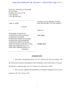 Lepis v. Township of Neptune, et al, Federal Case No. 3:09-cv