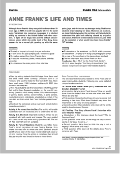 ANNE FRANK`S LIFE AND TIMES