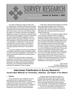 Interviewer Falsification in Survey Research: