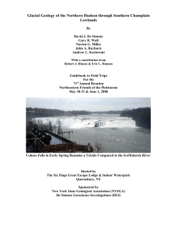 Glacial Geology of the Northern Hudson through