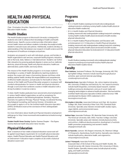 Health and Physical Education