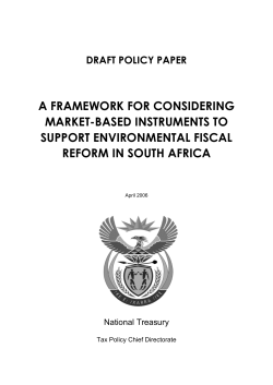 OUTLINE OF DRAFT POLICY DOCUMENT