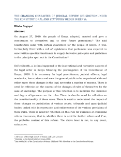 Elisha Ongoya - Judicial Review