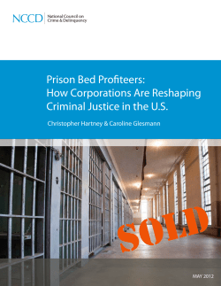 Prison Bed Profiteers: How Corporations Are Reshaping Criminal