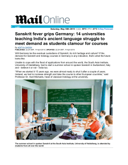 Sanskrit fever grips Germany: 14 universities teaching India`s