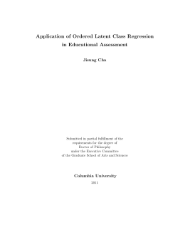Application of Ordered Latent Class Regression in Educational