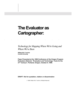 The Evaluator as Cartographer
