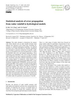 Statistical analysis of error propagation from radar rainfall to