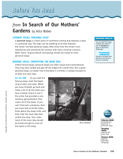 Search of Our Mothers` Gardens - Miletic