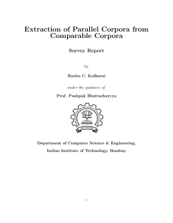 Extraction of Parallel Corpora from Comparable Corpora