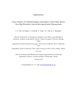 Supplementary Factor Analysis of Combined Organic and Inorganic