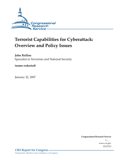 Terrorist Capabilities for Cyberattack: Overview and Policy Issues