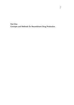 Part One Concepts and Methods for Recombinant Drug - Wiley-VCH