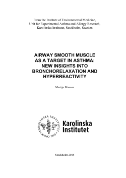 AIRWAY SMOOTH MUSCLE AS A TARGET IN ASTHMA: NEW