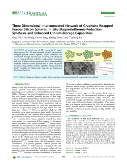 Three-Dimensional Interconnected Network of Graphene