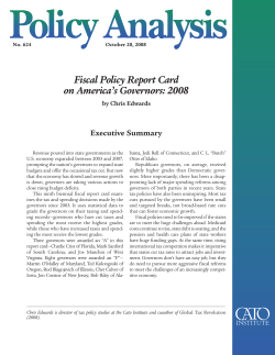 Fiscal Policy Report Card on America`s Governors