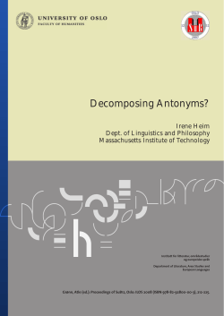 Decomposing Antonyms?