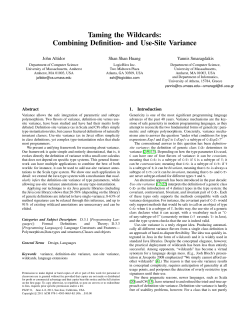 Taming the Wildcards: Combining Definition- and Use