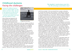 the newsletter supplement on childhood dystonia.