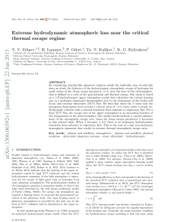 Extreme hydrodynamic atmospheric loss near the critical thermal