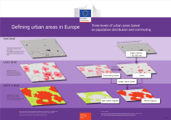 Three levels of urban areas based on population distribution and