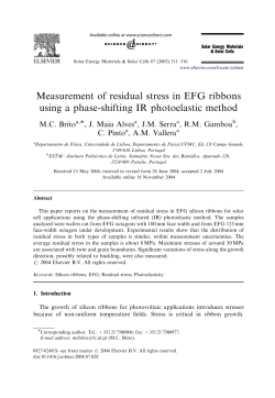 Measurement of residual stress in EFG ribbons using a phase