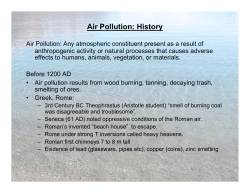 Air Pollution: History