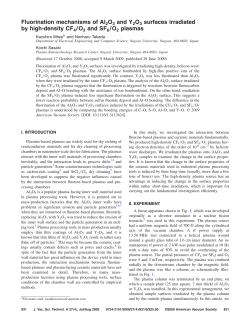 Fluorination mechanisms of Al2O3 and Y2O3 surfaces irradiated by