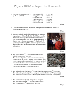 Physics 178 - Chapter 1 &ndash; Homework