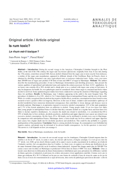 1 - Annales de Toxicologie Analytique
