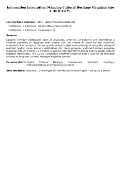 Information Integration: Mapping Cultural Heritage Metadata into
