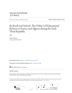 By Book and School: The Politics of Educational Reform in France