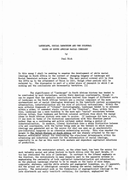 LANDSCAPE, SOCIAL DARWINISM AND THE C U L m ROOTS OF