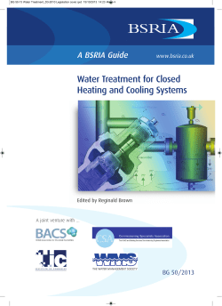 Water Treatment for Closed Heating and Cooling Systems