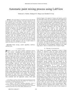 Automatic paint mixing process using LabView