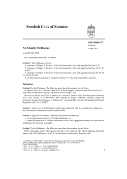 Ordinance on ambient air quality
