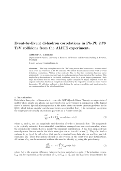 Event-by-Event di-hadron correlations in Pb-Pb 2.76