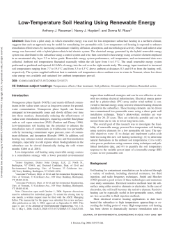 Low-Temperature Soil Heating Using Renewable Energy