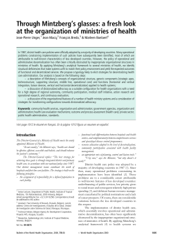 Through Mintzberg`s glasses