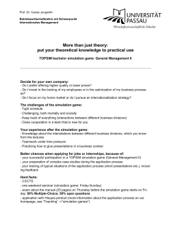 More than just theory: put your theoretical knowledge to practical use