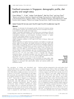 Fast-food consumers in Singapore