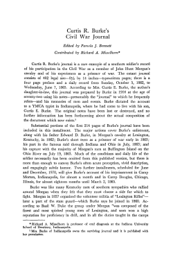 Curtis R. Burke`s Civil War Journal