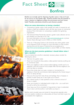 Bonfires - Taunton Deane Borough Council