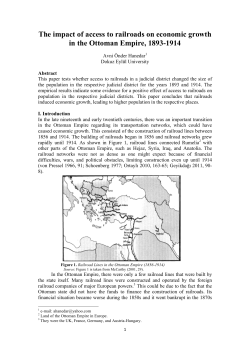 Hanedar, "The Impact of Access to Railroads on Economic Growth in