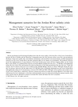 Management scenarios for the Jordan River salinity crisis