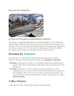 Erosion by Glaciers