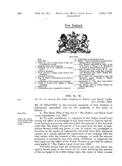 2 EDW VII 1902 No 56 Native and Maori Land Laws