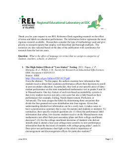 Effects of Labeling on Student Performance - REL-NEI