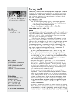 Eating Well - Baylor University