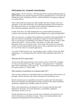 Full Economic Cost &ndash; Frequently Asked Questions